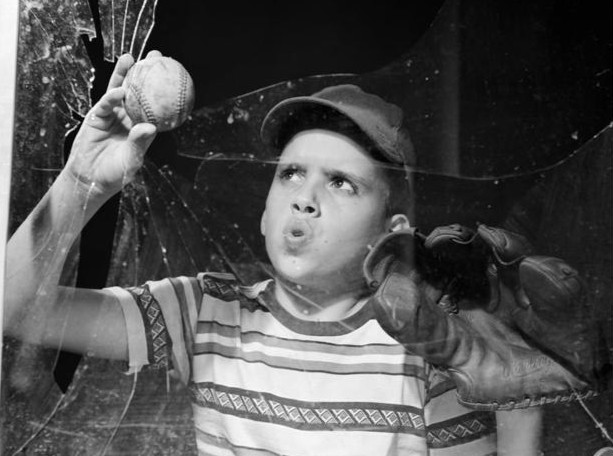 baseball broken window